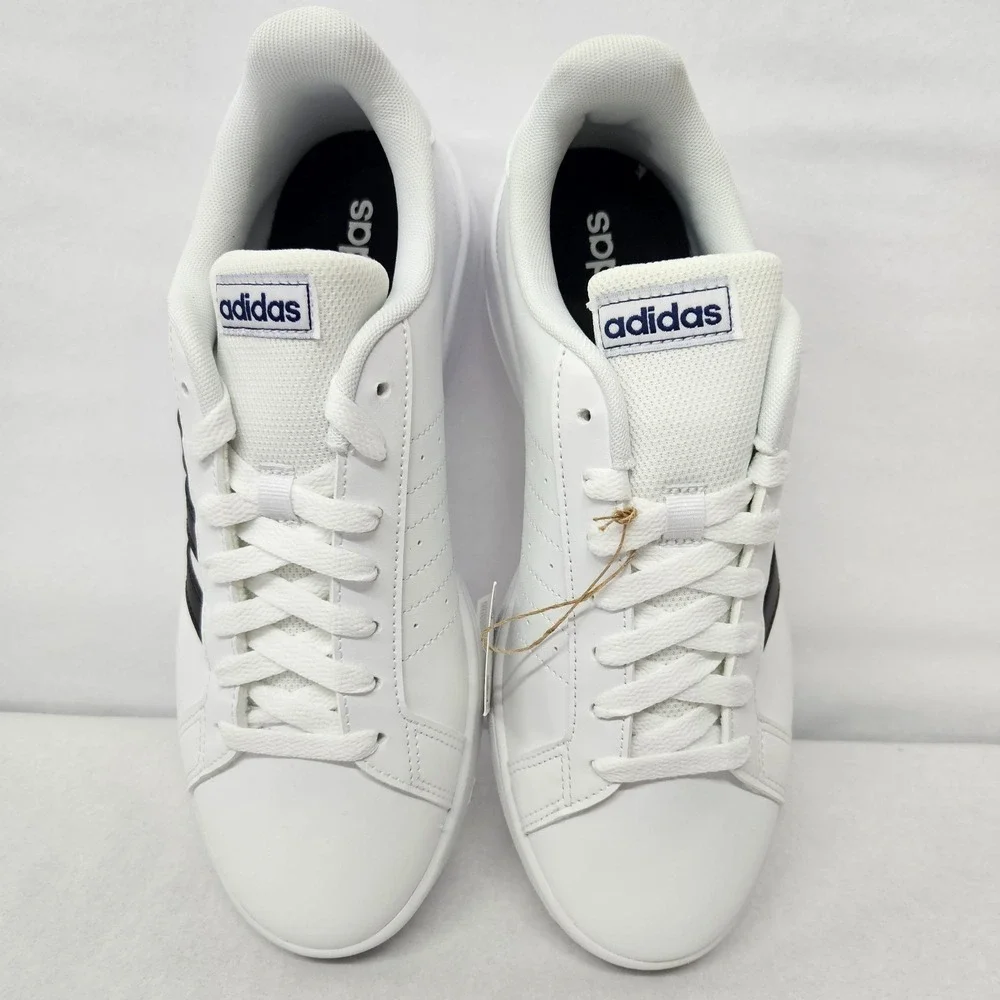 Adidas Men's Grand Court‎ Base Tennis Shoes EE7904 White Black Sz 7.5